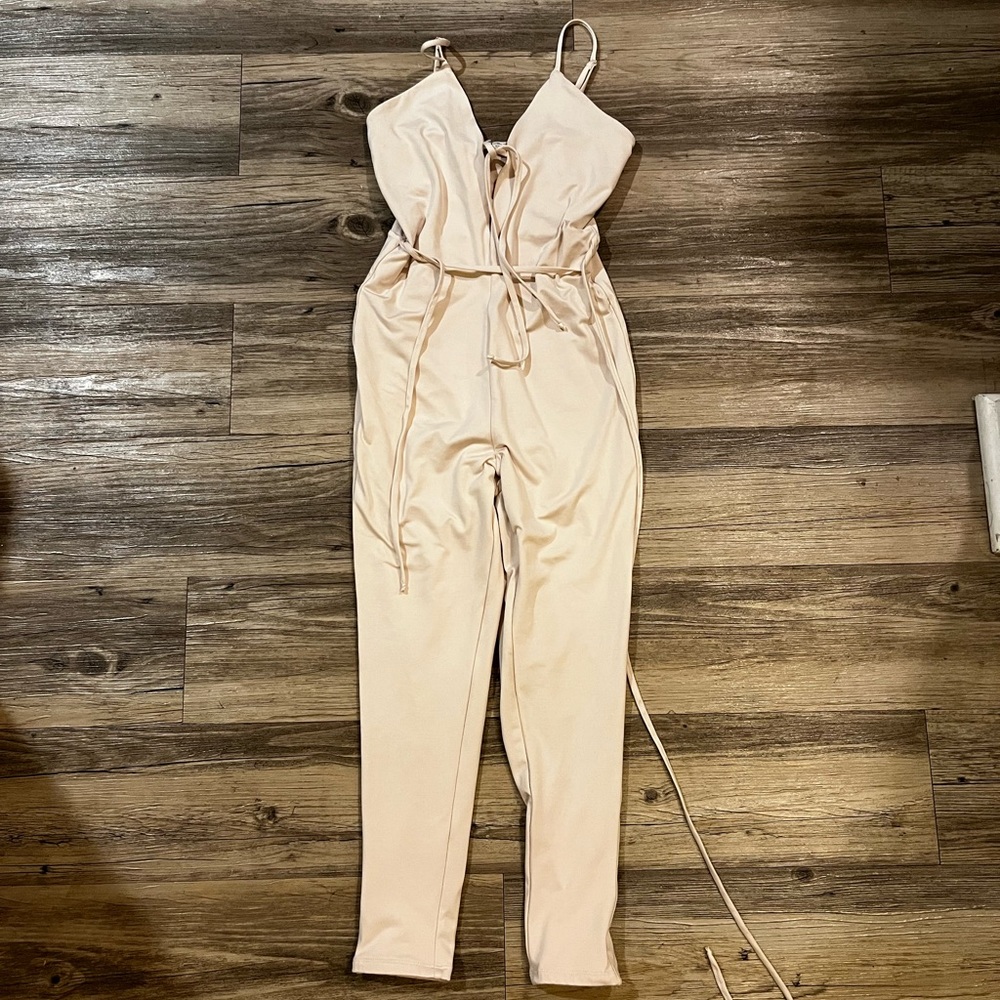 Oh polly cream jumpsuit